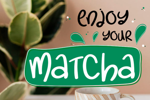 Green Tea Font - Preview 1