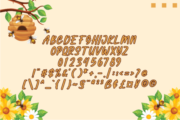 Honeybey Font PNG with transparent background - Preview 1
