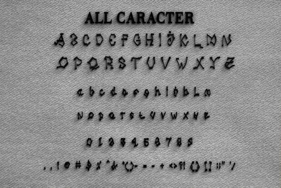 Jhon Font PNG with transparent background - Preview 4