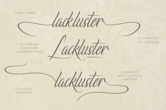 Lackluster Font PNG with transparent background - Preview 3