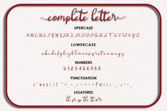 Living Love Font font preview - 3