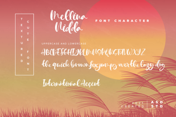 Mellina Nidda Font PNG with transparent background - Preview 4