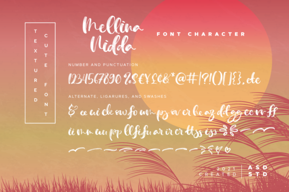 Mellina Nidda Font PNG with transparent background - Preview 5