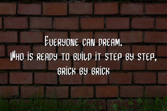 Red Bricks Font PNG with transparent background - Preview 3