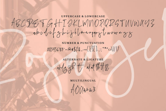 Rosangel Font PNG with transparent background - Preview 5
