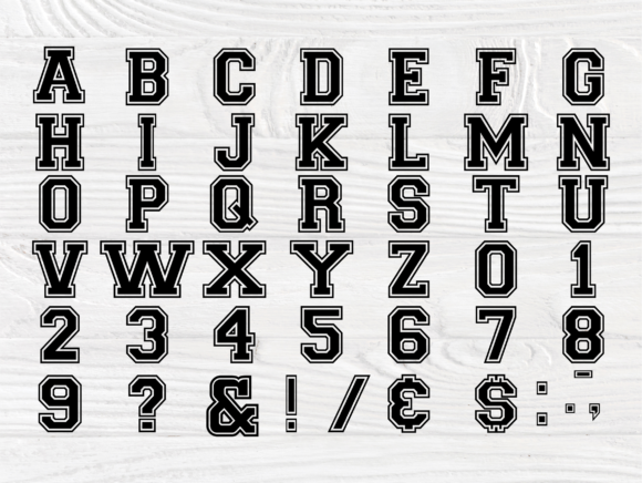 Varsity Font | College Font&nbsp;&nbsp; Graphic Crafts By TonisArtStudio