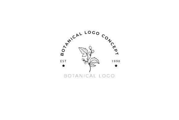 Botanical Minimal Line Art Vine Logo