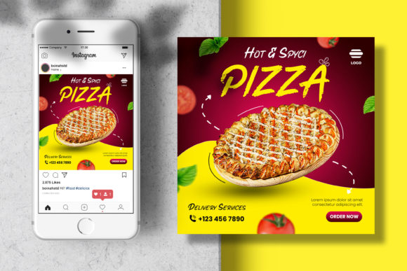 Preview of Culinary Food Instagram Template food social media design template