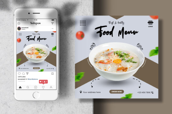 Preview of Culinary Food Instagram Template Banner food social media design template