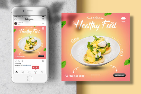Preview of Culinary Food Instagram Template Feed food social media design template