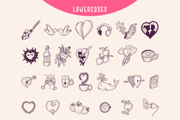 Liefde Font PNG with transparent background - Preview 2