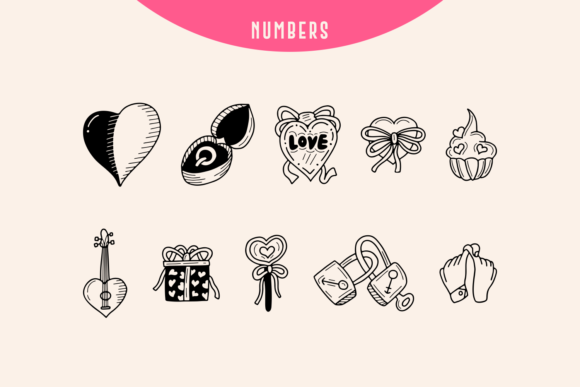 Liefde Font PNG with transparent background - Preview 3