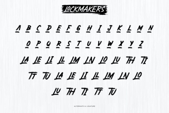 Lockmakers Font PNG with transparent background - Preview 6