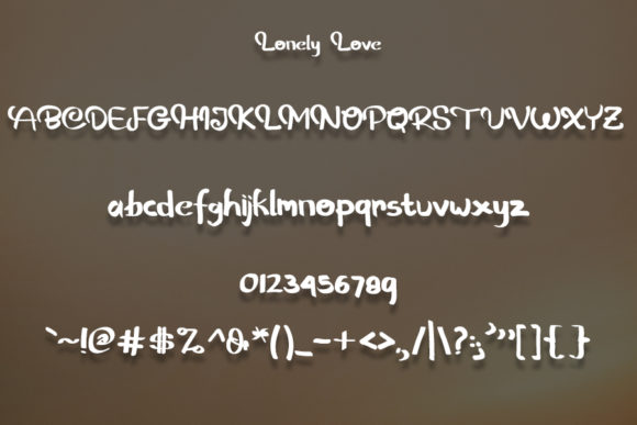 Lonely Love Font PNG with transparent background - Preview 3
