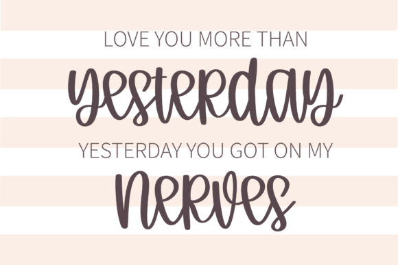 Love Vibe Font PNG with transparent background - Preview 2