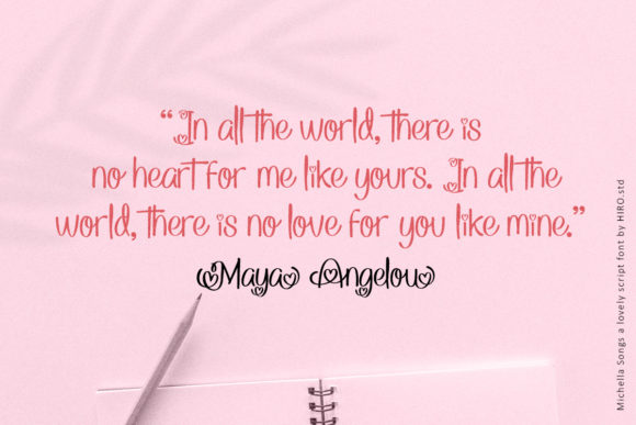 Michella Songs Font PNG with transparent background - Preview 5