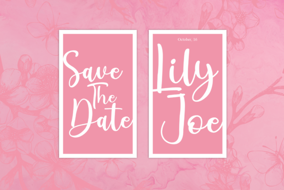 Milly Beatry Font PNG with transparent background - Preview 4