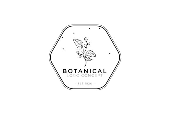 Minimal Line Art Vine Retro Logo