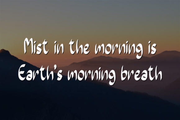 Misty Mountain Font PNG with transparent background - Preview 1