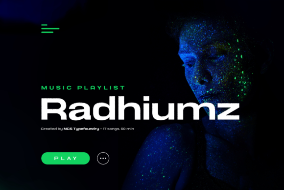 Radhiumz Font PNG with transparent background - Preview 2