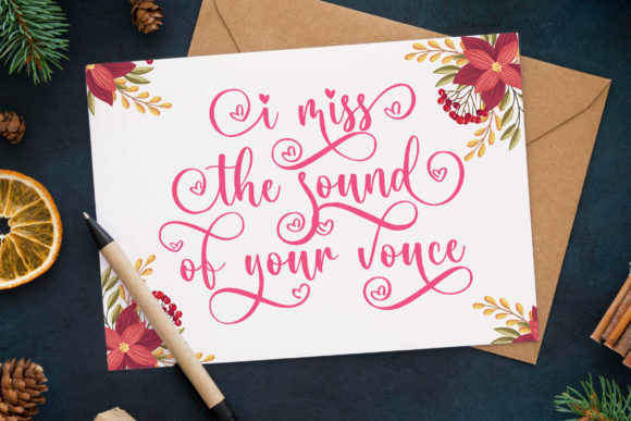 Romantic Heart Font PNG with transparent background - Preview 3