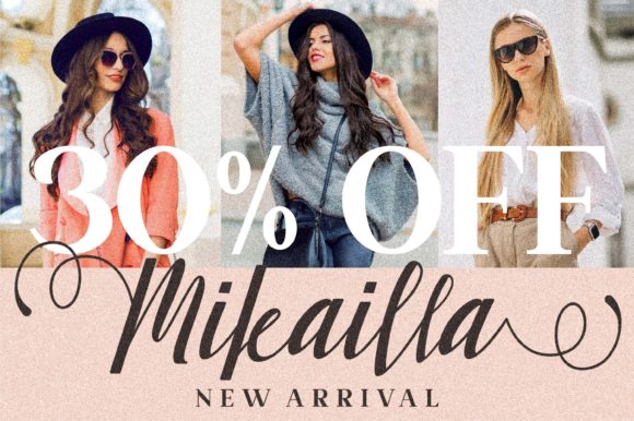 Mikailla Font font preview - 2