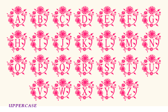 Morina Monogram Font PNG with transparent background - Preview 3