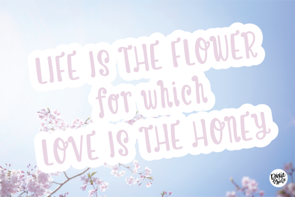 Pretty Peony Font font preview - 2