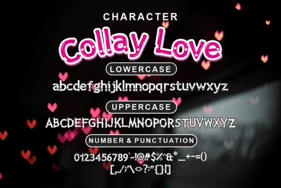 Collay Love Font PNG with transparent background - Preview 5
