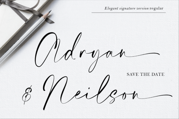 Elegant Signature Font - Preview 6