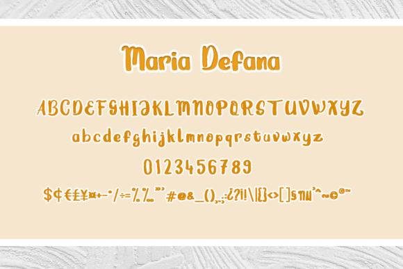 Maria Defana Font PNG with transparent background - Preview 4