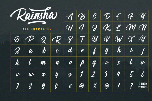 Rainsha Font PNG with transparent background - Preview 2