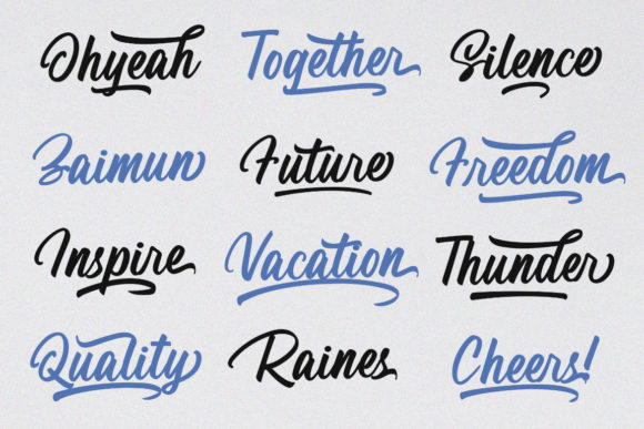Rainsha Font PNG with transparent background - Preview 5