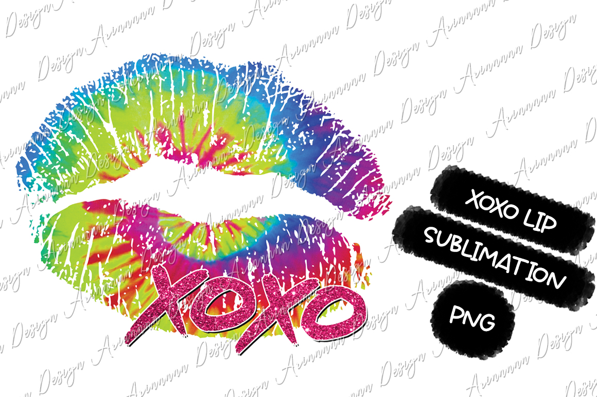 XOXO Lip Sublimation Valentine Clipart Graphic by Arinnnnn Design ...