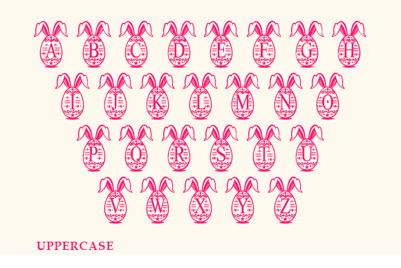 Easter Bunny Monogram Font - Preview 3
