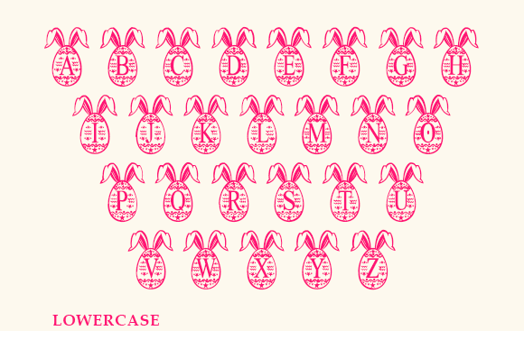 Easter Bunny Monogram Font - Preview 4