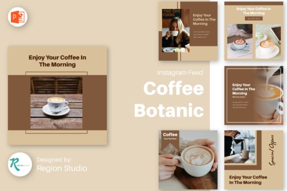 Preview of Instagram Feed - Coffee Botanic coffee shop social media template