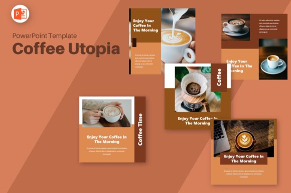 Preview of Instagram Feed - Coffee Utopia coffee shop social media template