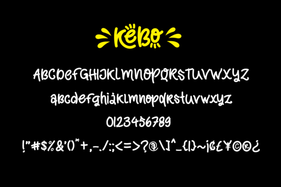 Kebo Font PNG with transparent background - Preview 6