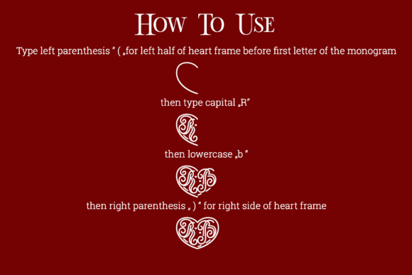 Lo-Ve Monogram Font PNG with transparent background - Preview 2