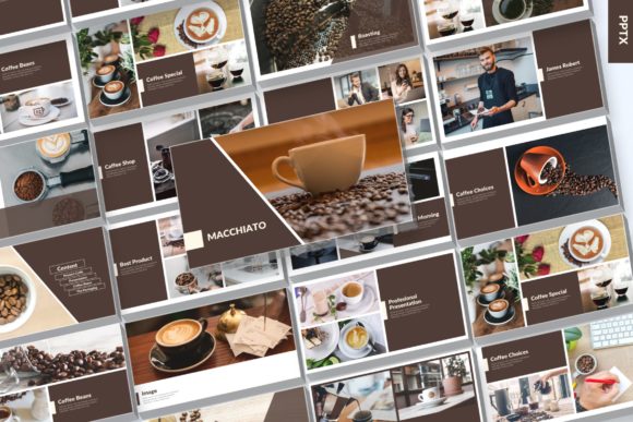 Preview of Macchiato - Coffee Powerpoint Template food presentation template