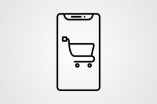 Mobile Shopping Line Icon Graphic by Graphic Nehar · Creative Fabrica