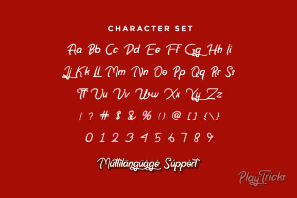 Play Tricks Font PNG with transparent background - Preview 3