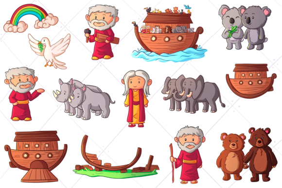 Noah's Ark Bible Stories Clip Art