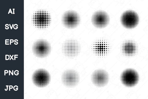 Pop Art Comic Style. Circle Halftone