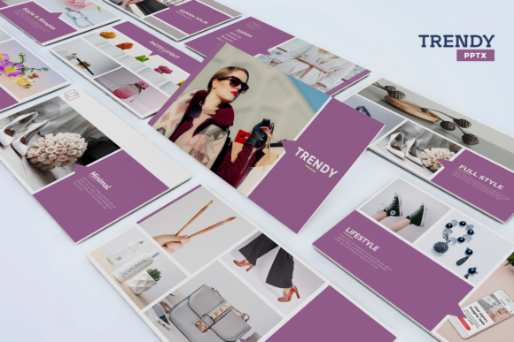 Preview of Trendy - Fashion Powerpoint Template fashion presentation template