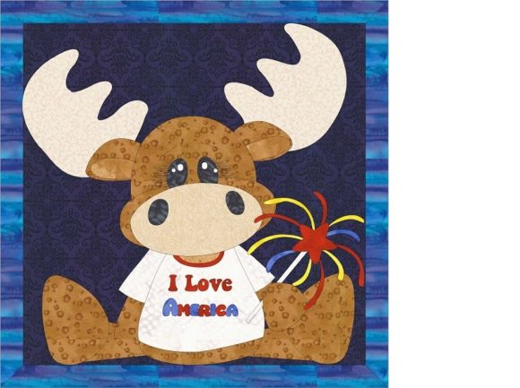 American Moose with Fireworks