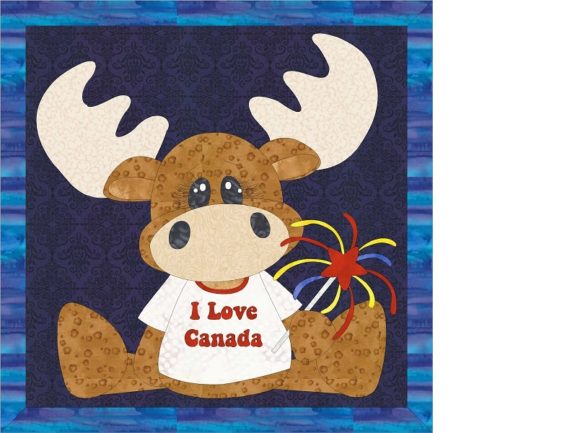 Canadian Moose with Fireworks