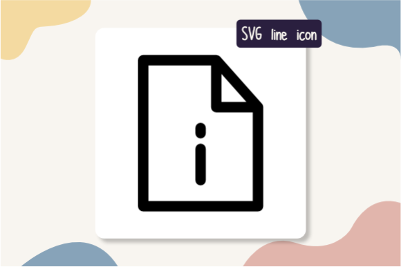 Document Info SVG Outline Icon Graphic by Finart · Creative Fabrica