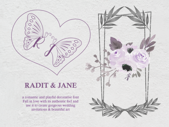 A Pair of Butterflies Font PNG with transparent background - Preview 3